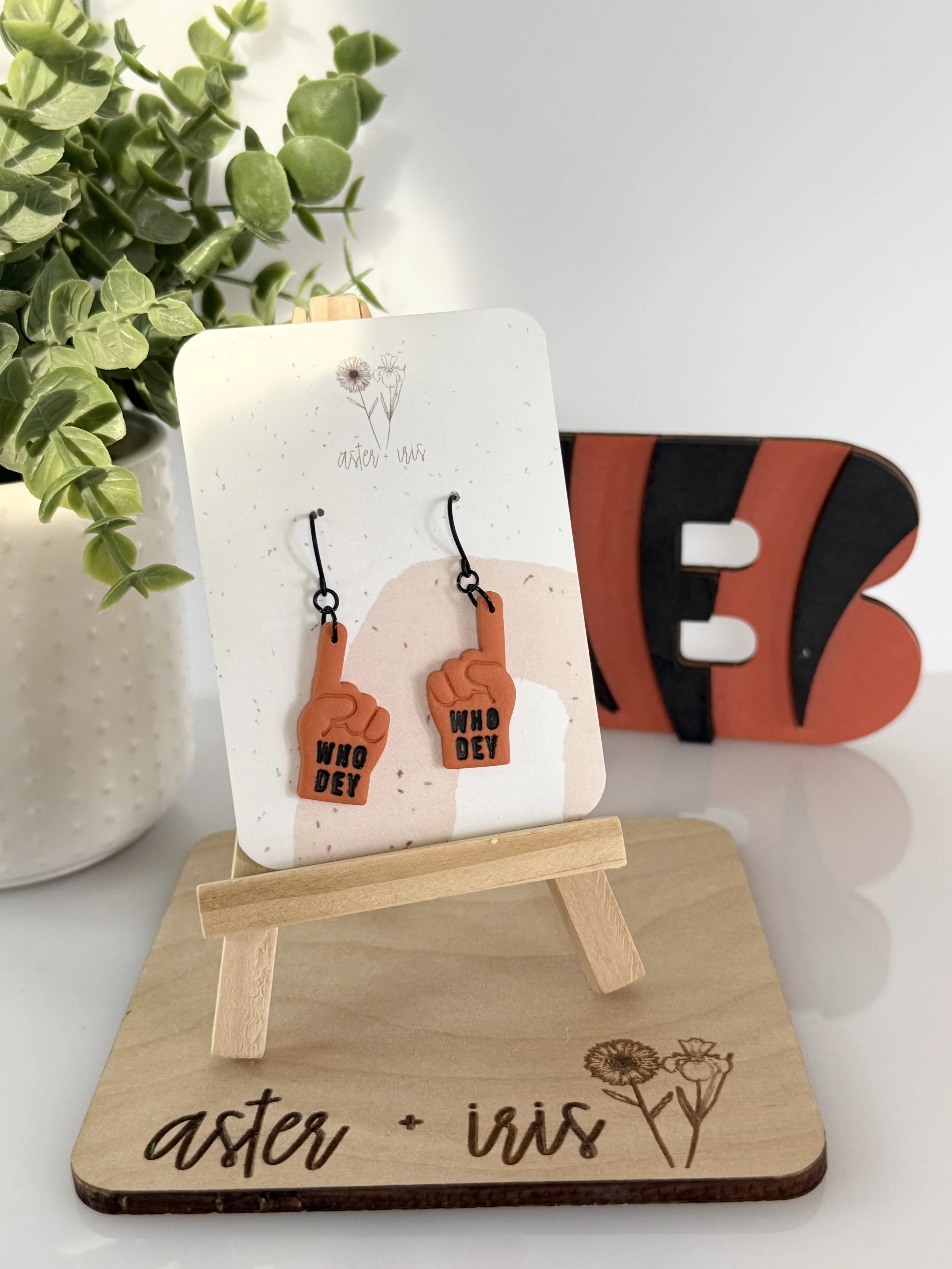 Who Dey foam finger dangle