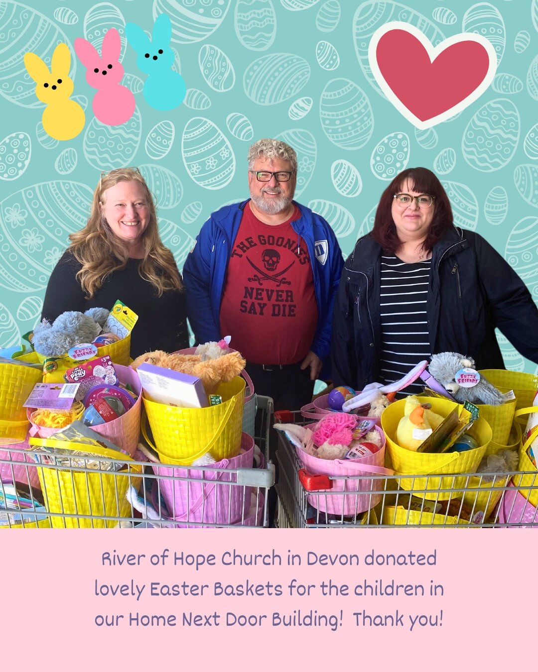 Thank you to everyone at @riverofhopechurch in Devon for coming together to make lovely Easter Baskets for the children in our Home Next Door Building!  Your donation of baskets are sure to make a special Easter at WINGS!