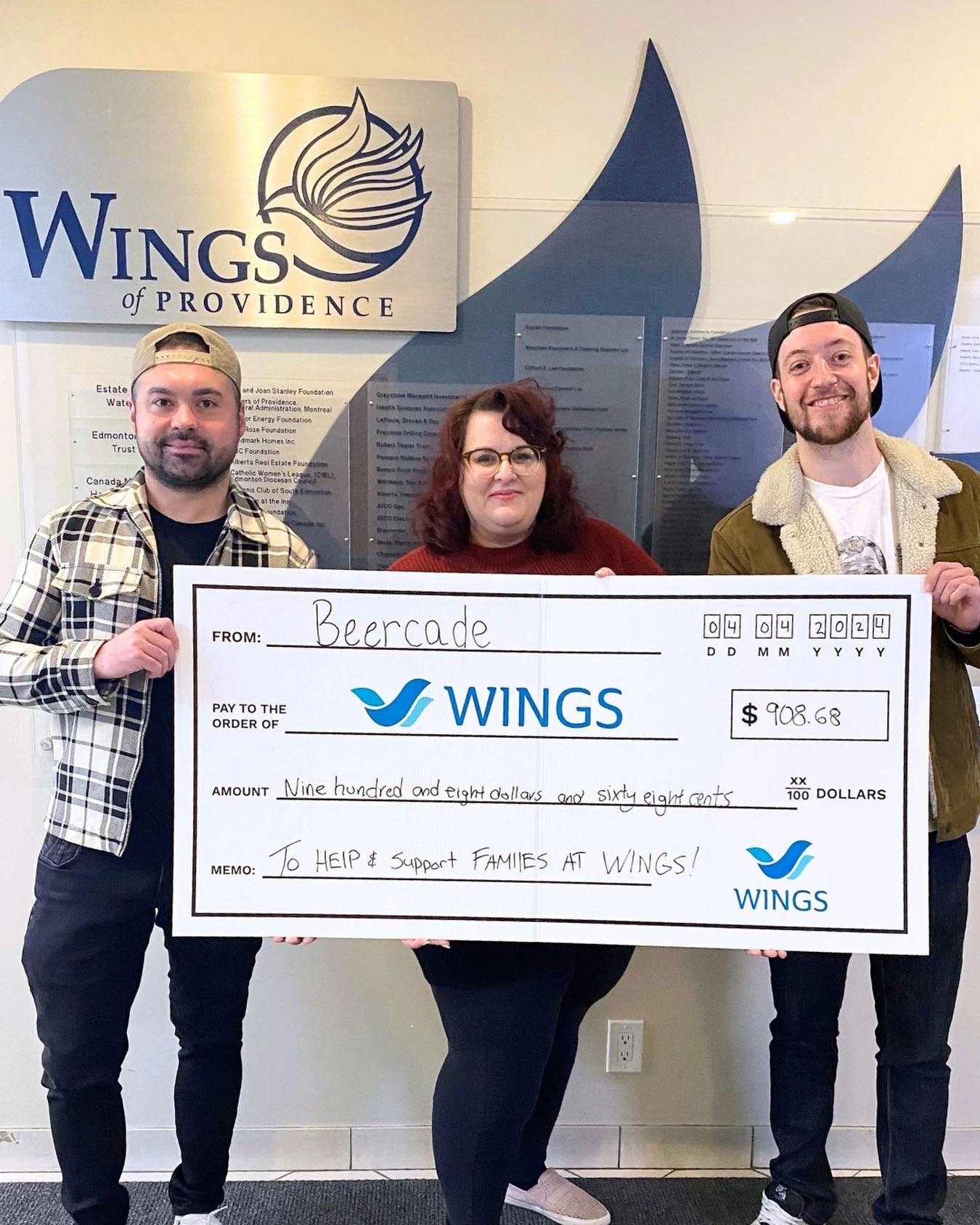 We would like to give a big thank you to @beercadewhyte for raising over $900 for WINGS at their International Women&rsquo;s Day event in March! 

Thank you for helping to raise awareness in our community about domestic violence supports, and for don