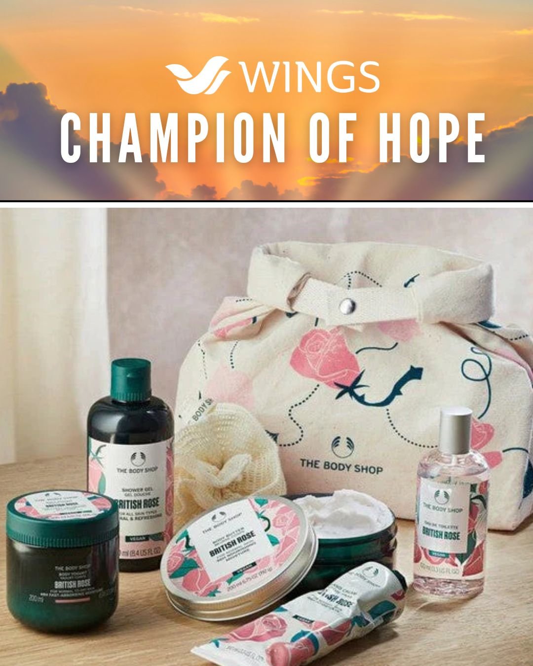 🌟 Champion of Hope &ndash; May Edition 🌟

We&rsquo;re delighted to shine a spotlight on The Body Shop as WINGS&rsquo; May Champion of Hope! 💚🛍️

The Body Shop&rsquo;s Southgate, Kingsway, and Edmonton Outlet locations have been longtime champions
