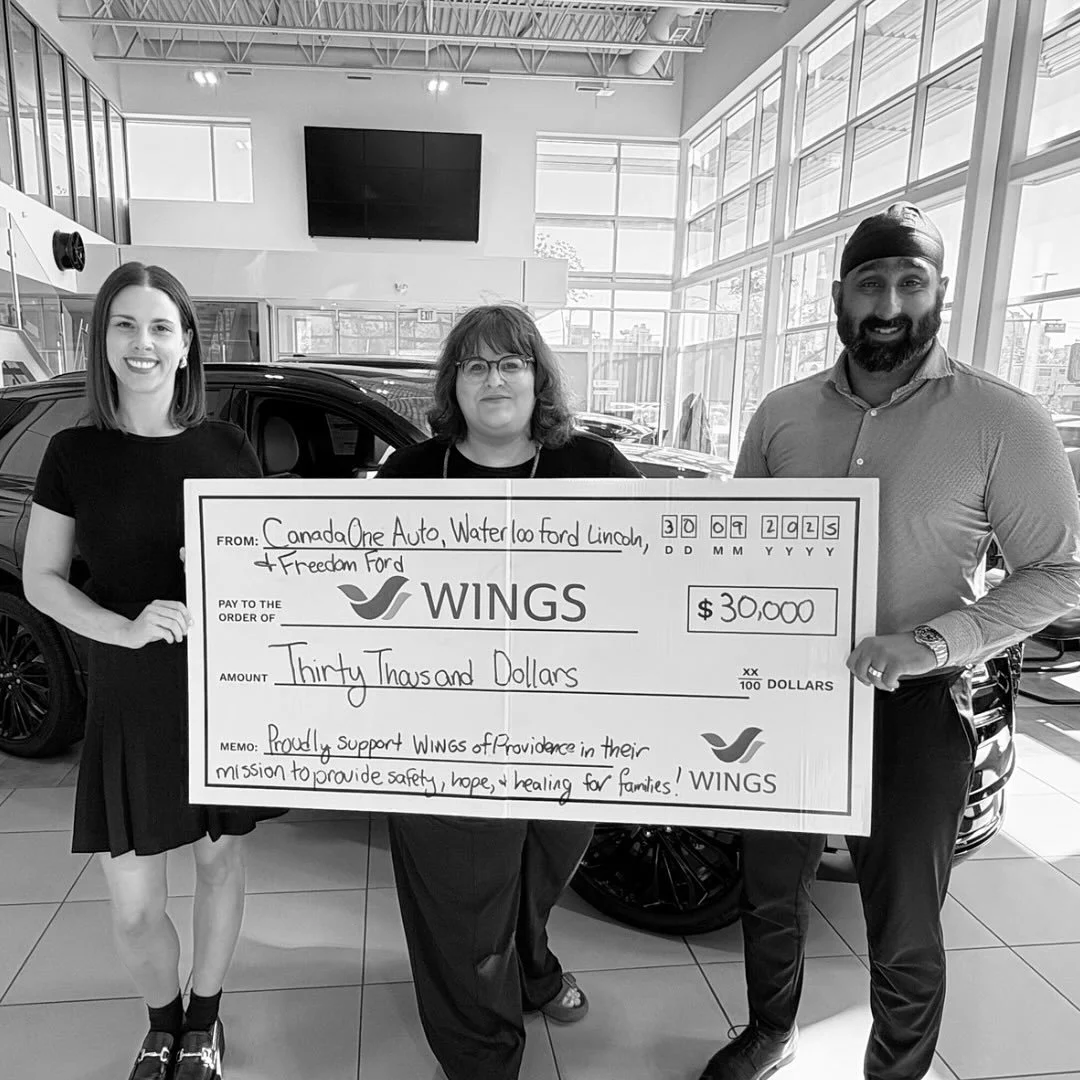 🚨 Big Announcement!!🚨

A $30,000 matching donation from our Presenting Sponsors CanadaOne Auto, Waterloo Ford Lincoln, and Freedom Ford combined with the $39,202 raised so far by our WINGMEN and community has brought the WINGMAN Campaign total to a