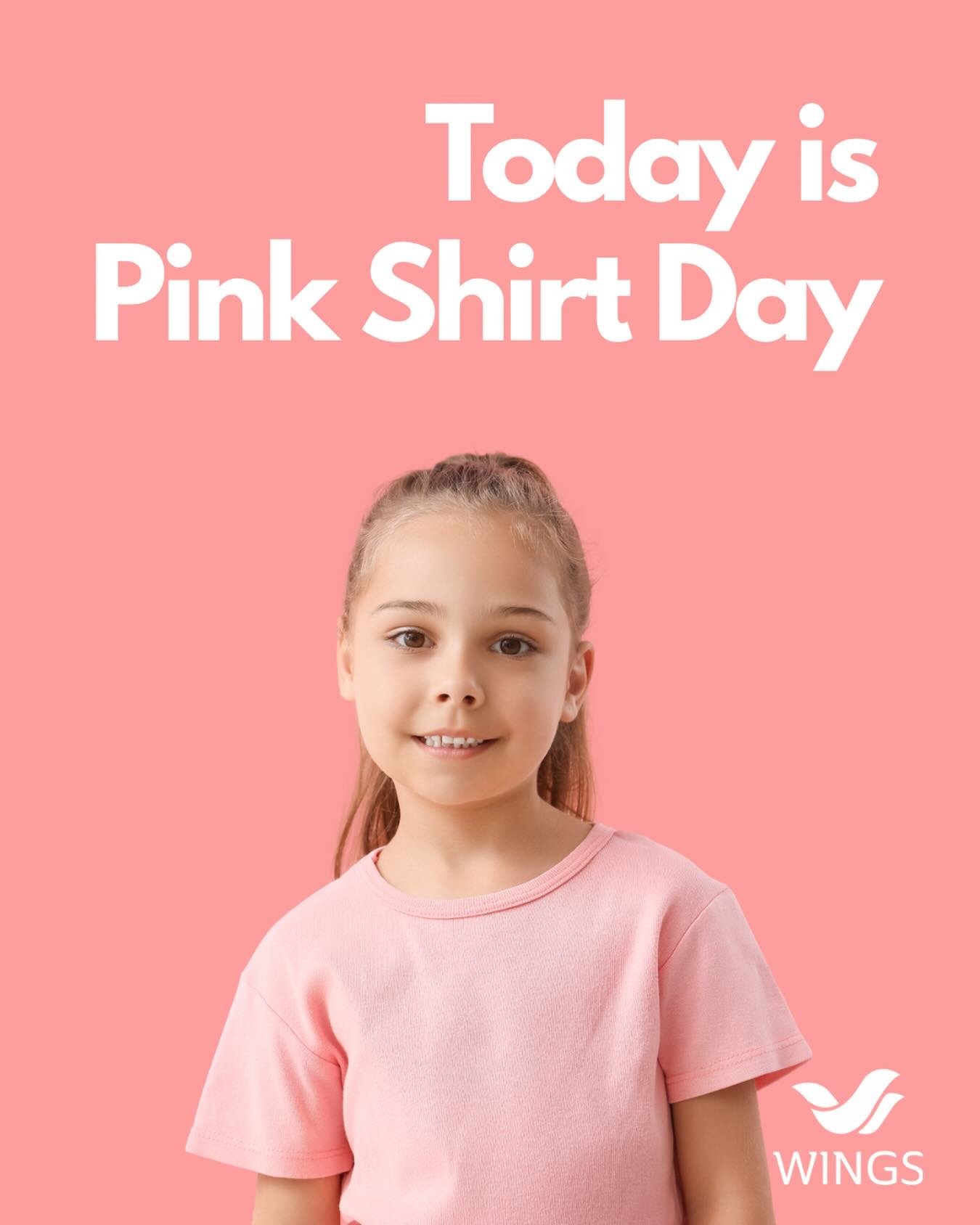 💗 Today is Pink Shirt Day 💗

Today, we join communities across Canada in standing against bullying and standing for kindness.

At WINGS, we believe everyone deserves to feel safe, valued, and respected. It is at the core of everything we do. Every 