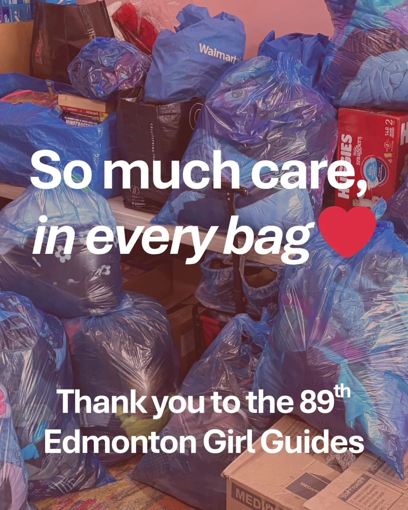 So much care, packed into every bag 💛

A huge thank you to the 89th Edmonton Girl Guides from Mill Woods, who recently dropped off bags and boxes filled with clothing and essential items for the families at Wings.

It&rsquo;s hard to capture in a ph