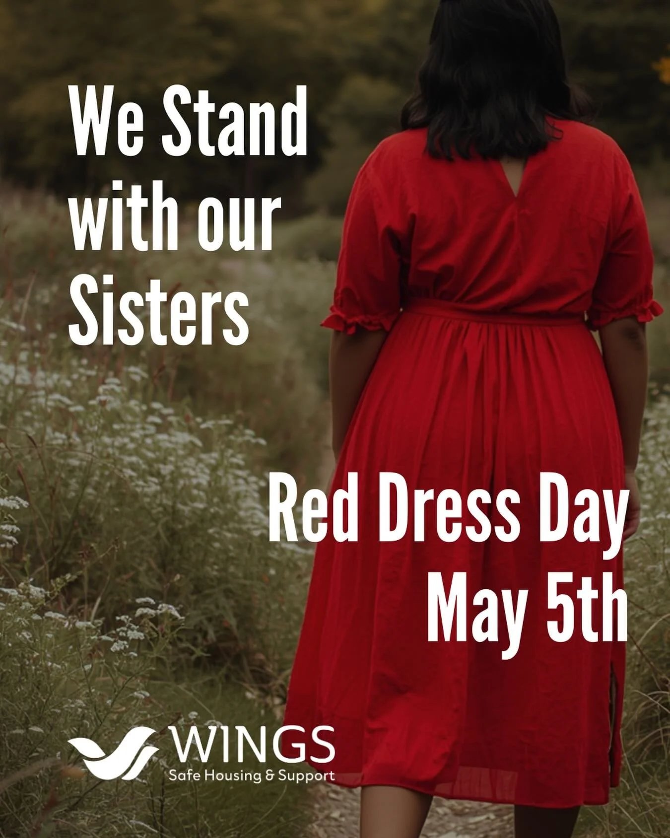 May 5 | Red Dress Day
 
Today, we pause to remember.
 
Red dresses across the country mark the lives of Indigenous women, girls, and Two-Spirit people who are missing or have been taken by violence.
 
We recognize the ongoing and disproportionate imp