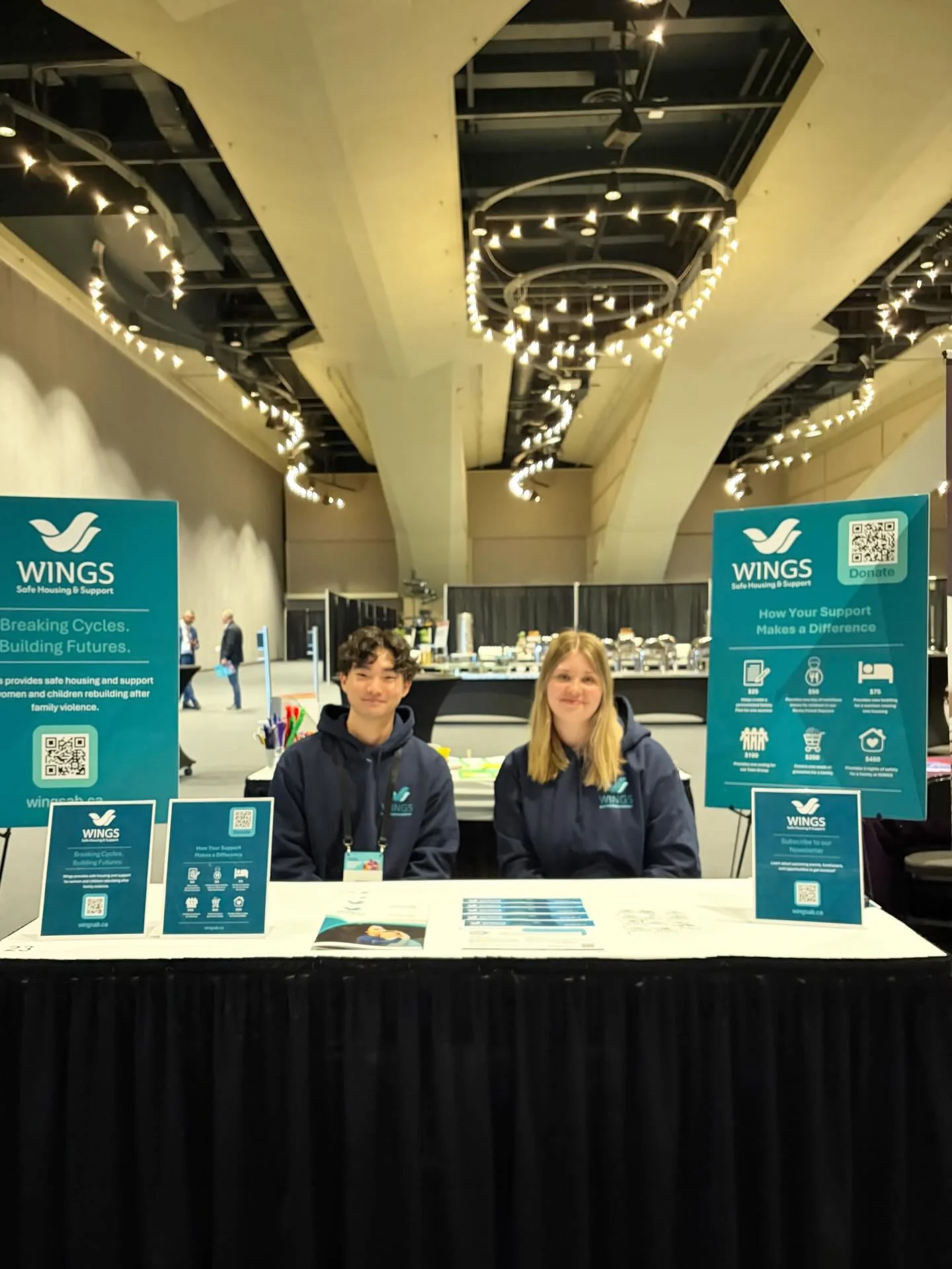 For the past couple of days, team members from Wings have been attending the 2026 Housing Forward Summit at the Edmonton Convention Centre as an exhibitor agency, connecting with attendees and sharing more about the work of Wings and the importance o