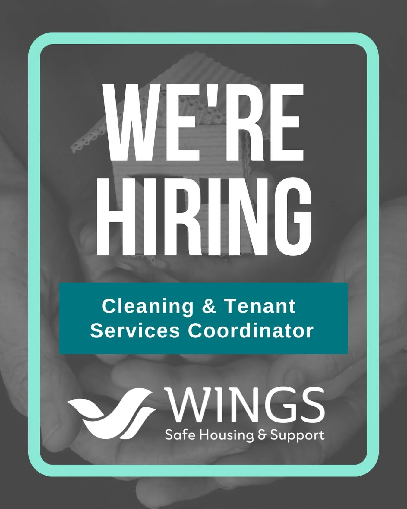We&rsquo;re Hiring!

Do you take pride in creating clean, welcoming spaces and want your work to make a meaningful difference?

Wings is looking for a Cleaning &amp; Tenant Services Coordinator to help create a safe, comfortable environment for women