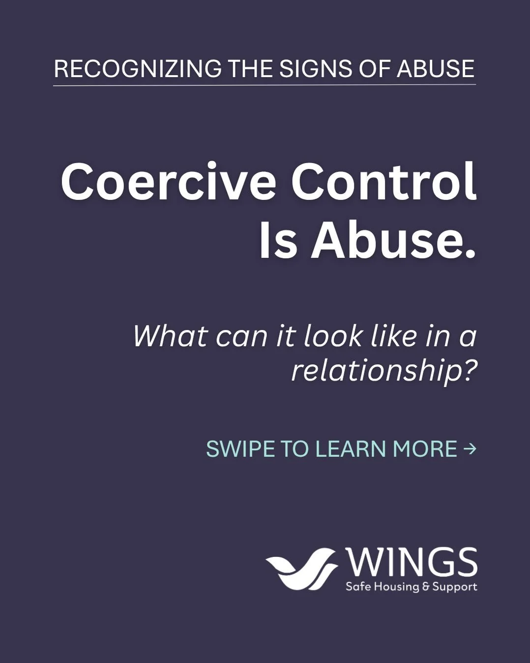 Coercive Control Is Abuse.
 
Coercive control is a pattern of abusive behaviour used to gain or maintain power and control over another person. It is a form of family violence that can occur even without physical violence.
 
Coercive control can take