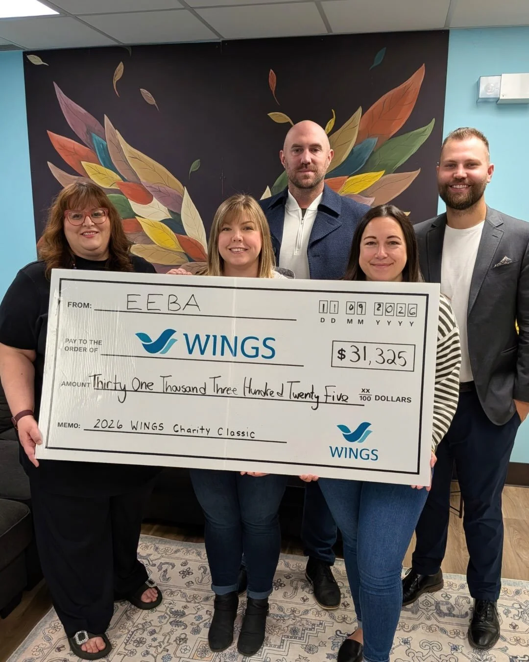 An incredible $31,325 raised for Wings!

We are so grateful to our friends at the Edmonton Employee Benefits Association (EEBA) for their continued generosity and support of Wings!

This past July, EEBA hosted their annual Charity Golf Classic, raisi