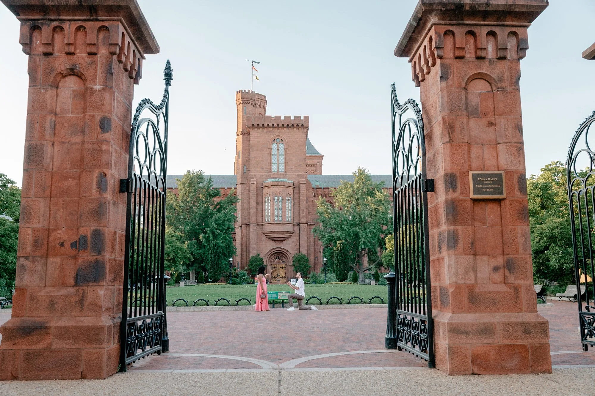 Enid A Haupt Garden surprise proposal