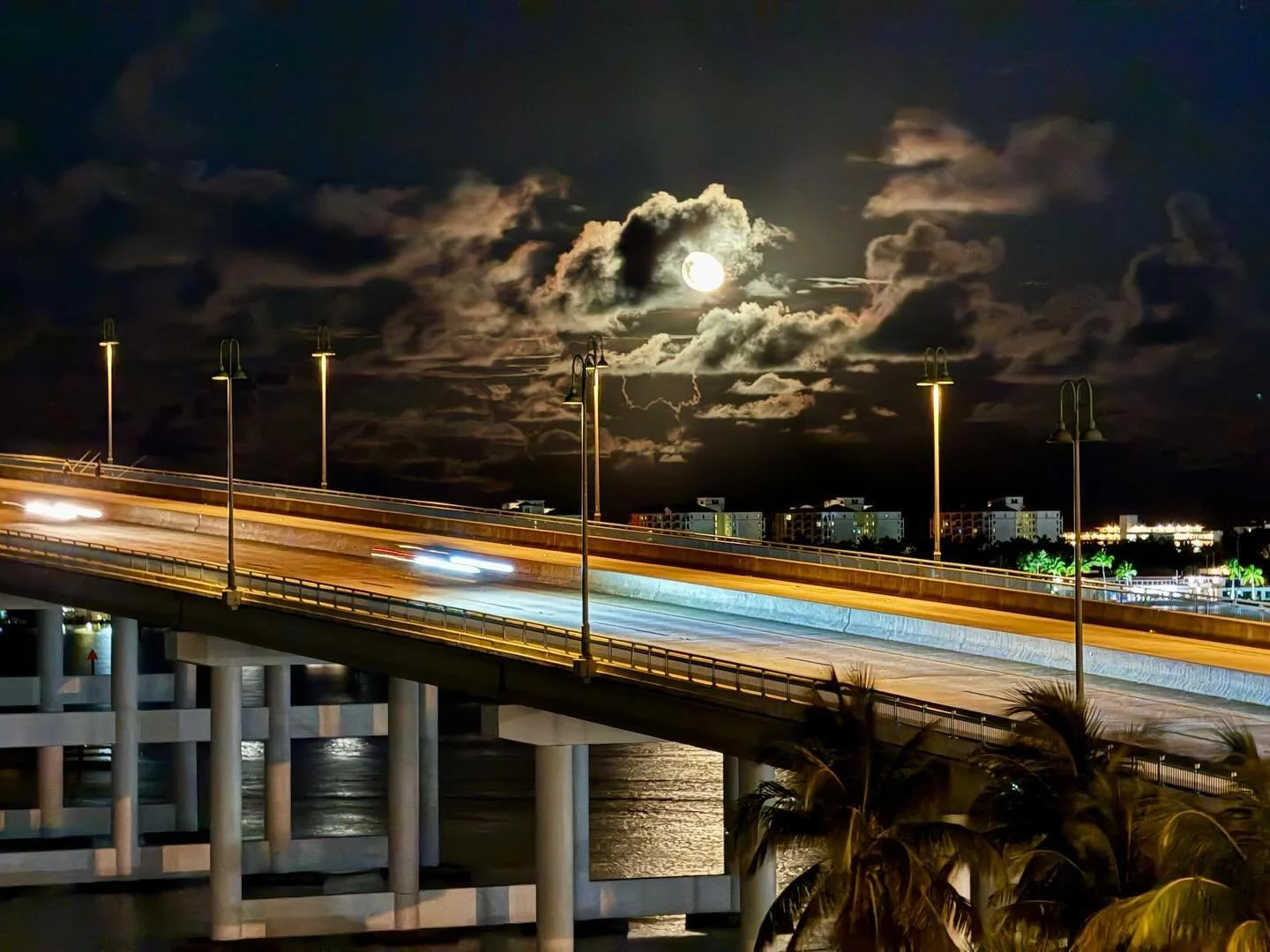 Moonrise over the Blue Heron Bridge