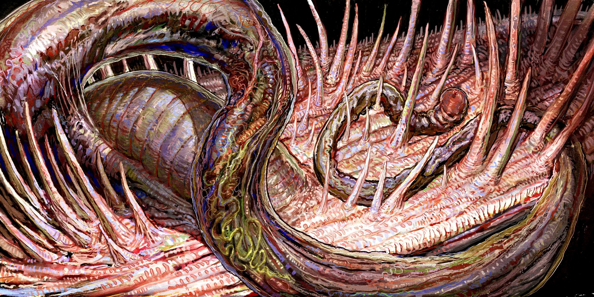"Enemy Zero" Vinyl Interior illustration for Lost in Cult 2025