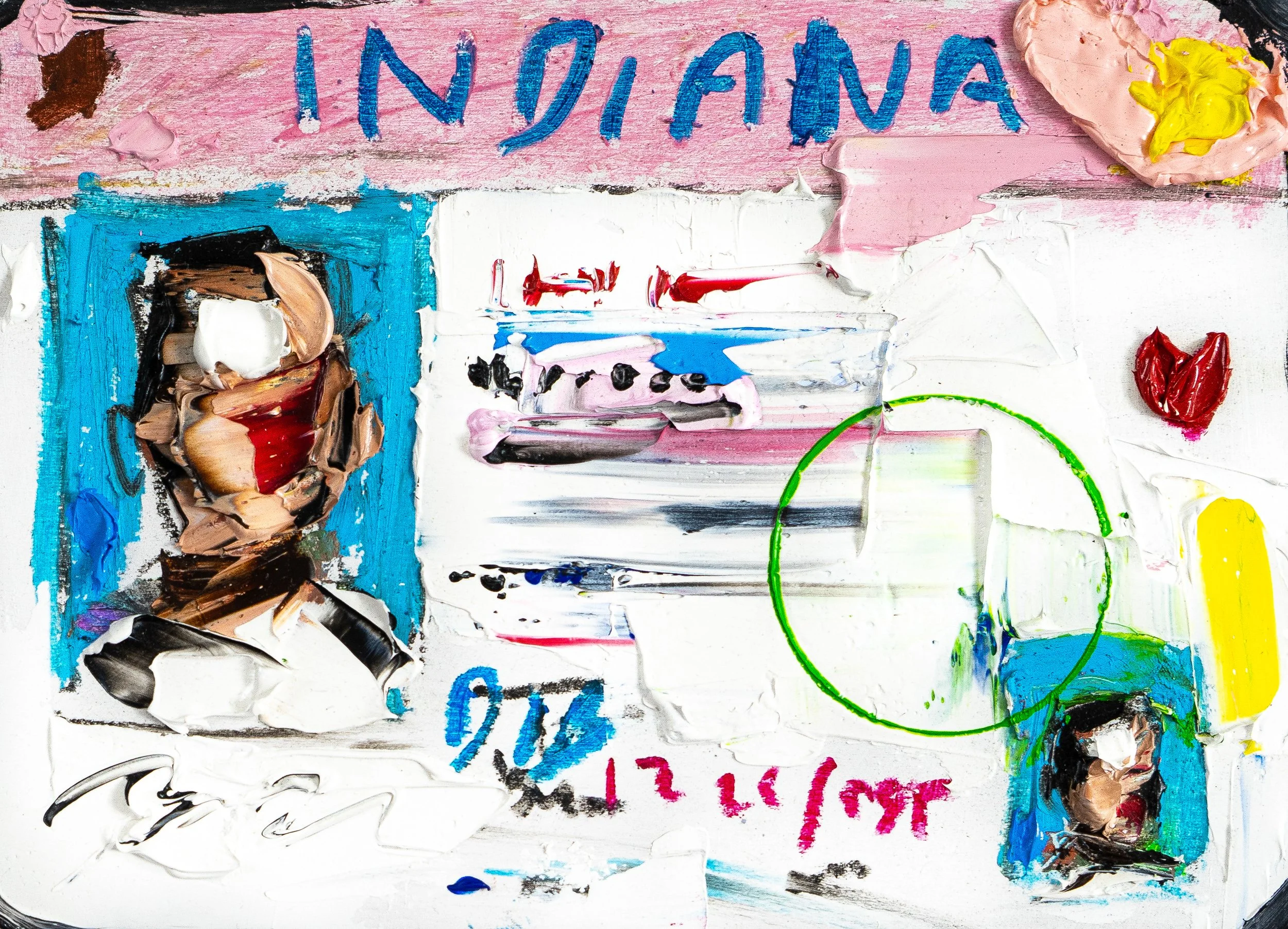 'Expired ID' 5x8in, oil & pastel on wood panel, 2022