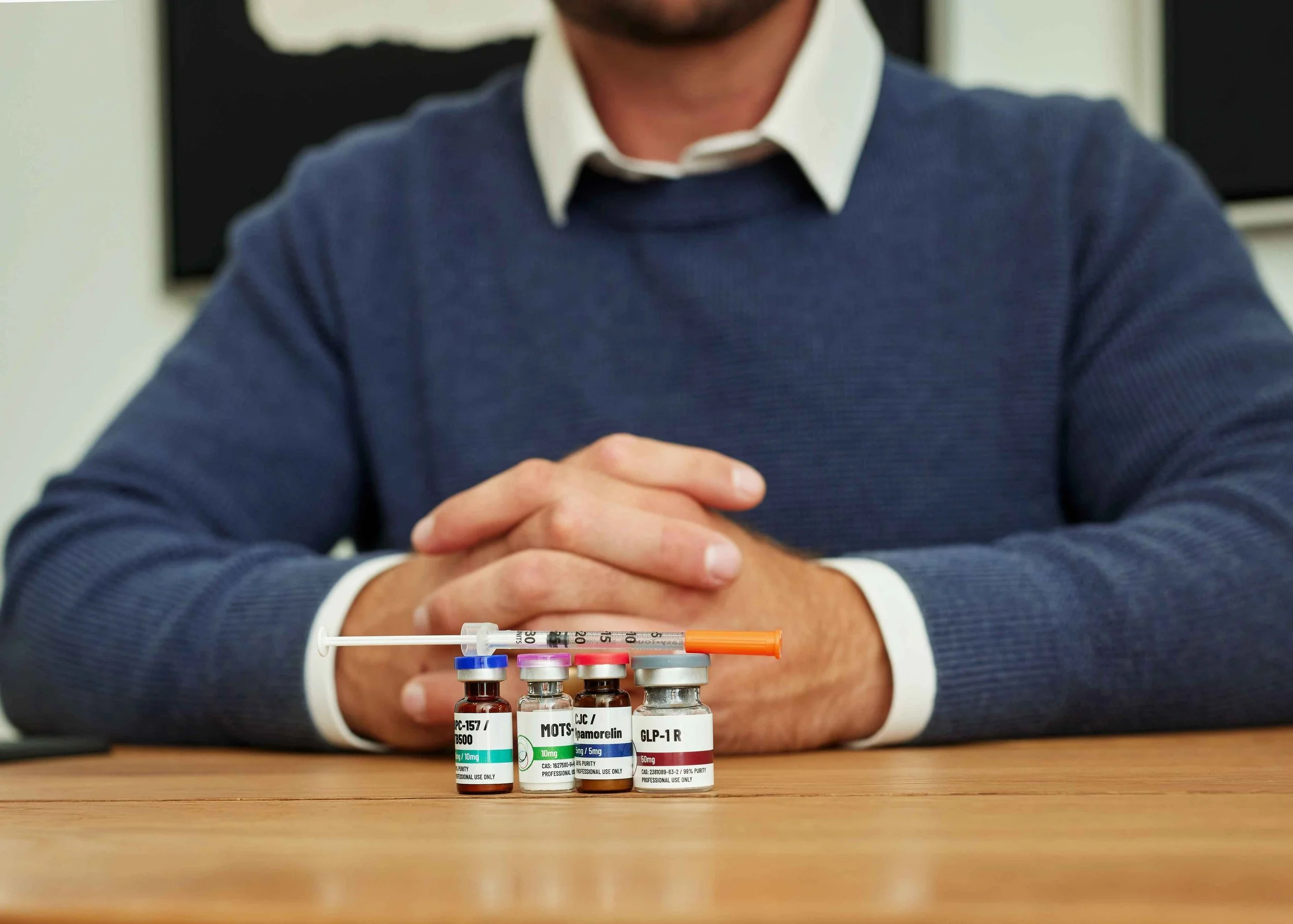 BPC-157 peptide vials among peptide therapy options for gut health in Peoria, AZ.