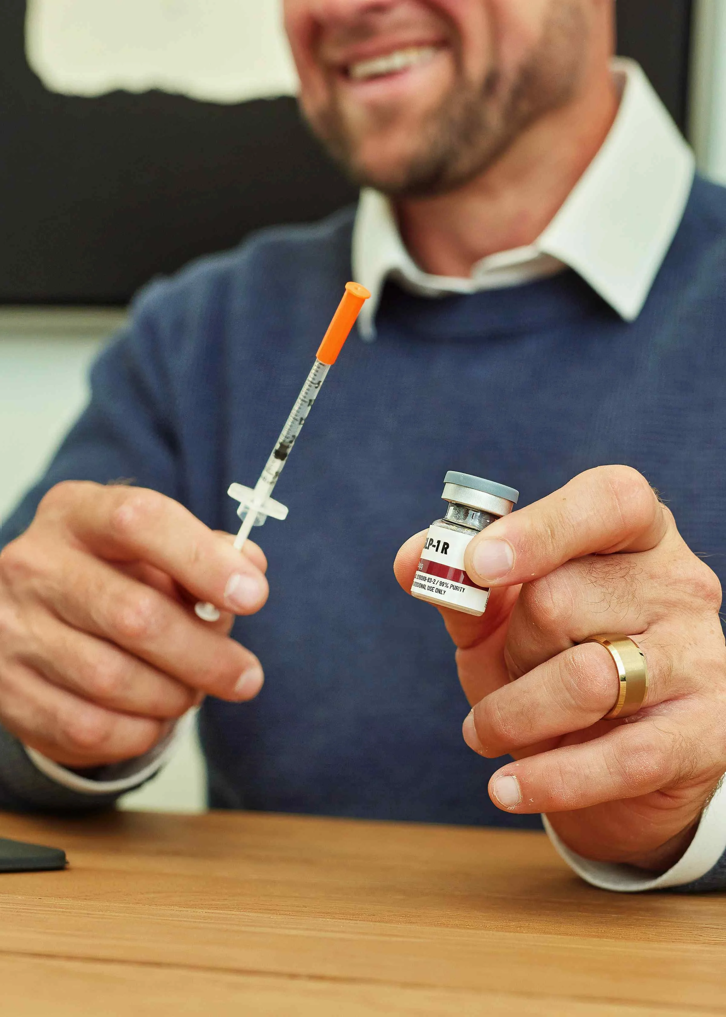 Preparing a BPC-157 peptide injection for peptide therapy in Peoria, AZ