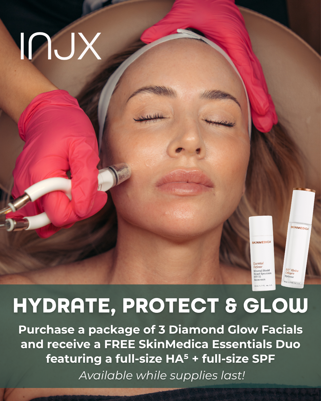 Diamond Glow facial promo.