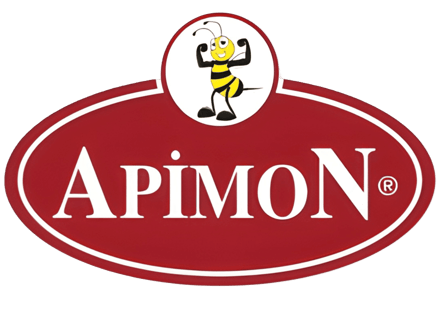 Apimon logo with a smiling cartoon bee above the company name in an oval shape.