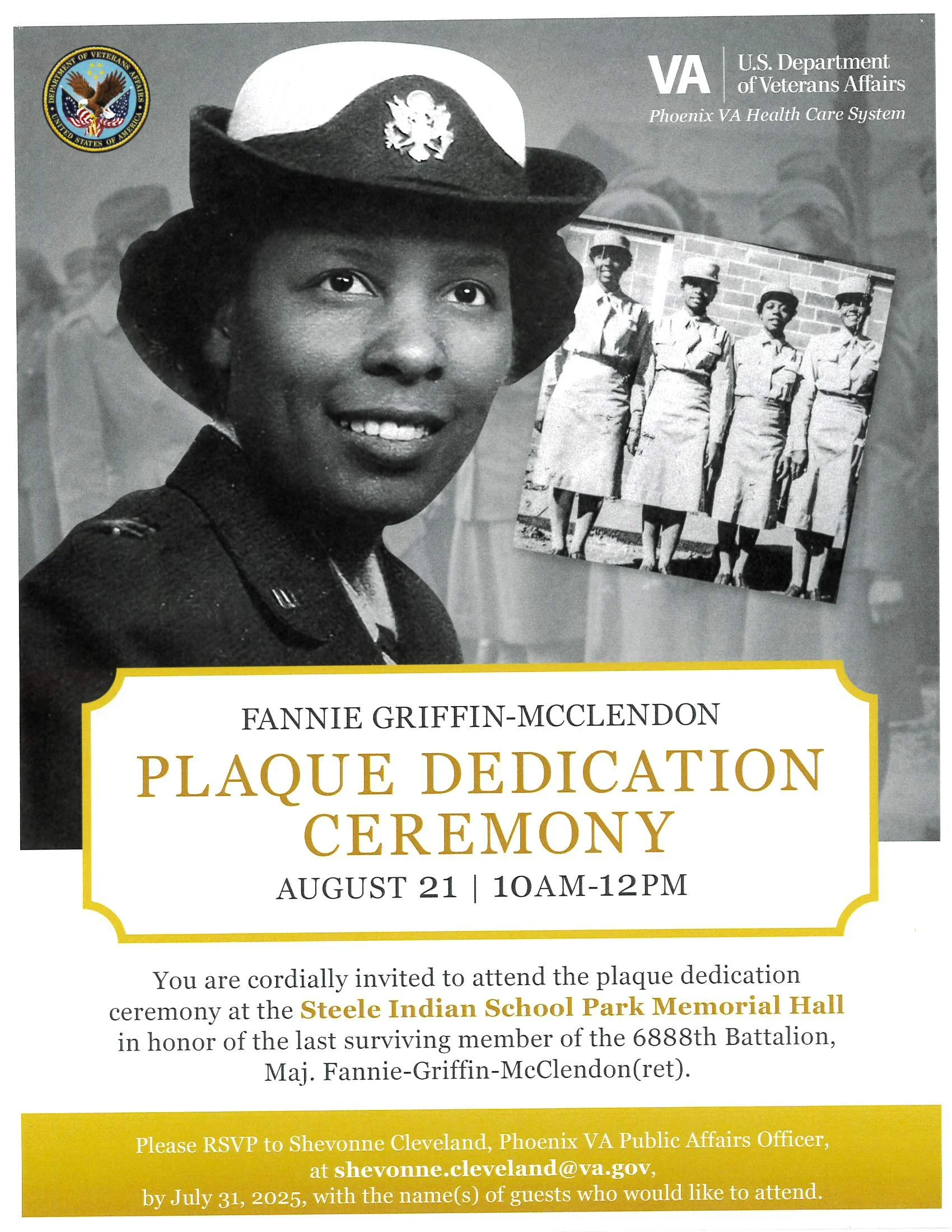 Building Plaque Dedication for Major Fannie Griffin-McClendon 6888th Postal Battalion