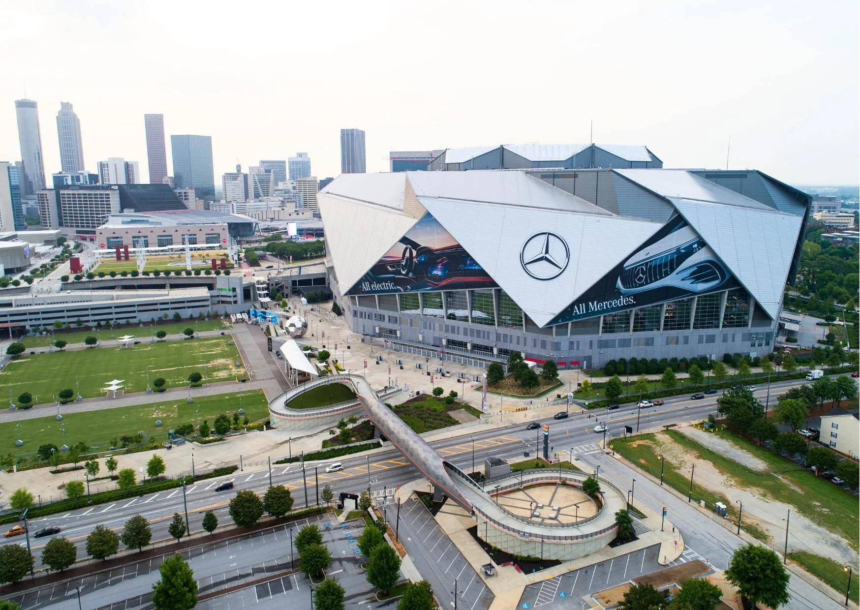 overhead view of the Atlanta Stadium