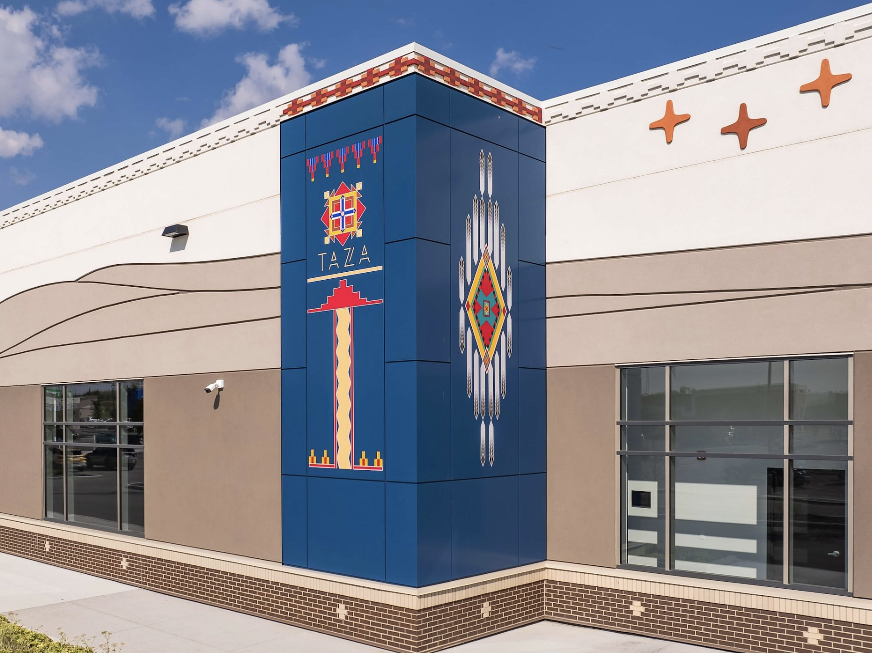 Unique and clad with the designs of First Nations artists, the Shops at Buffalo Run, are a celebration of culture in a desirable retail space.