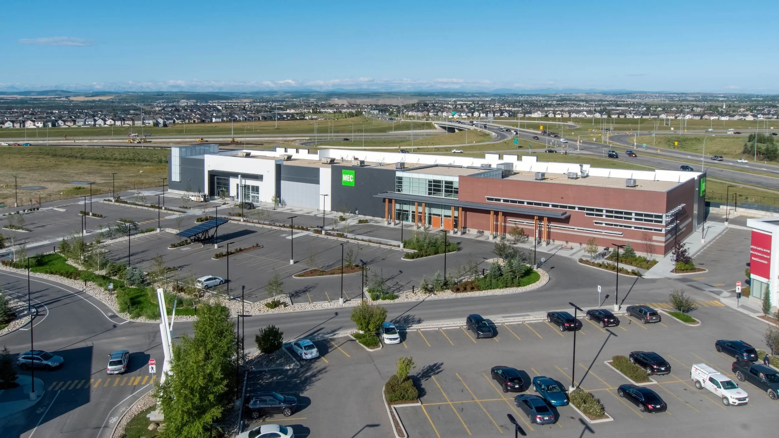 The mec building and its parking lot in south east calgary