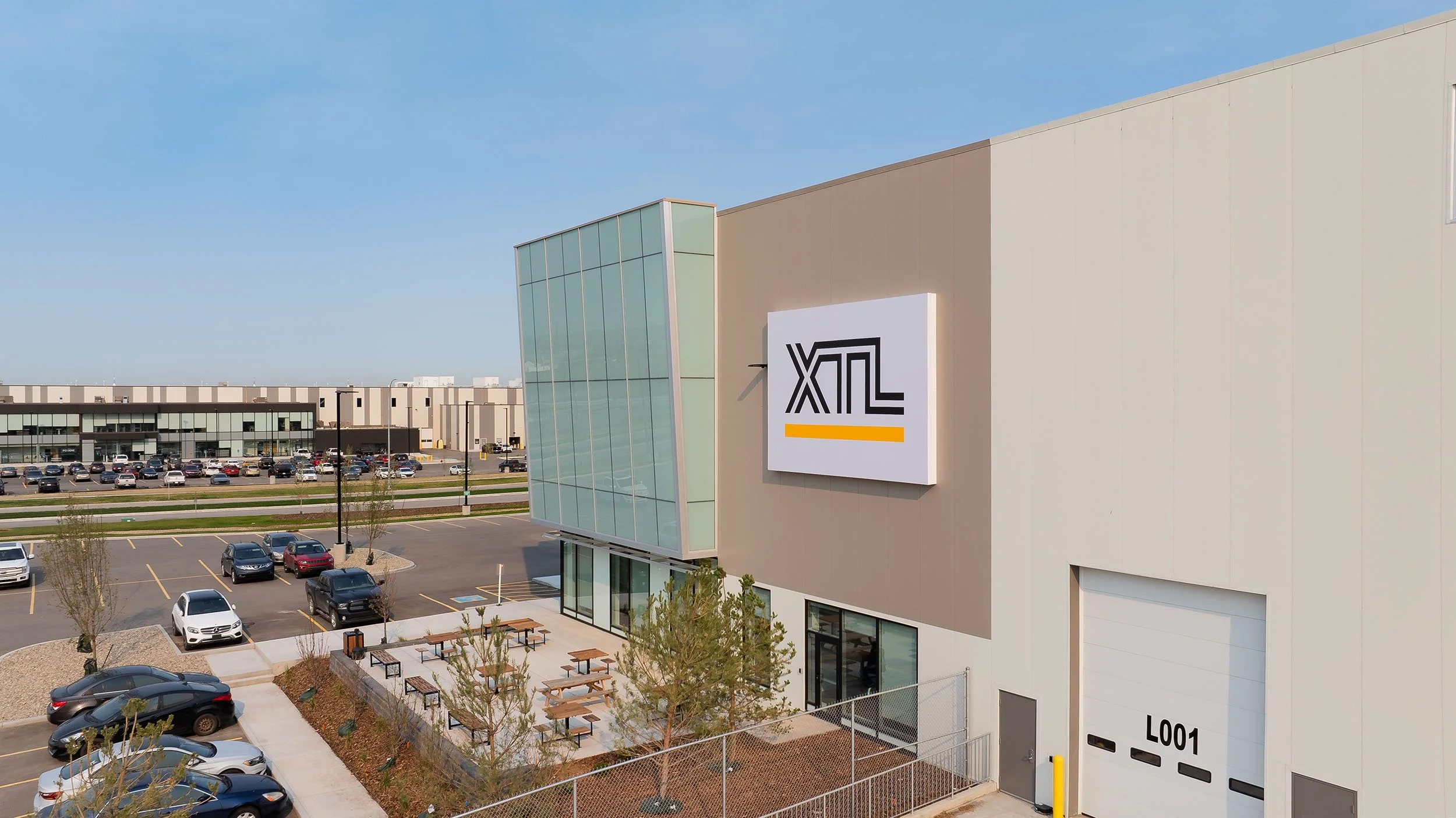XTL building corner signage view