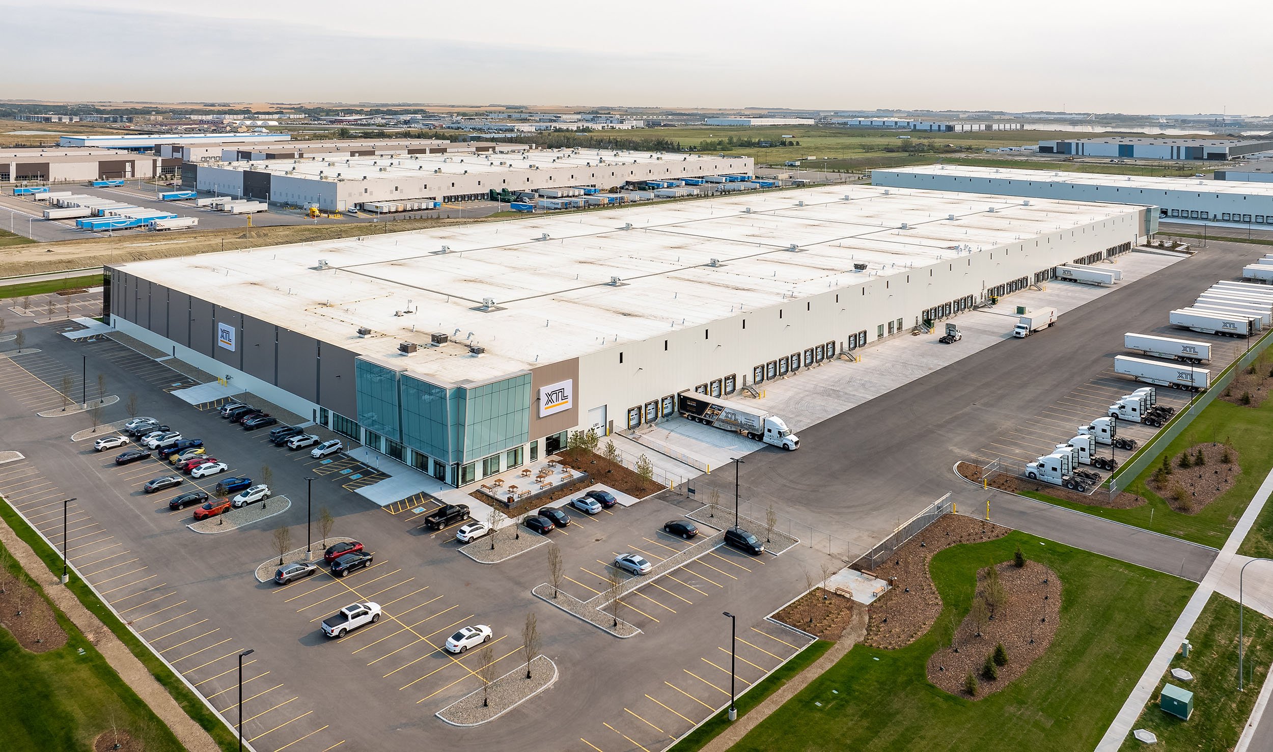 XTL building top view with parking