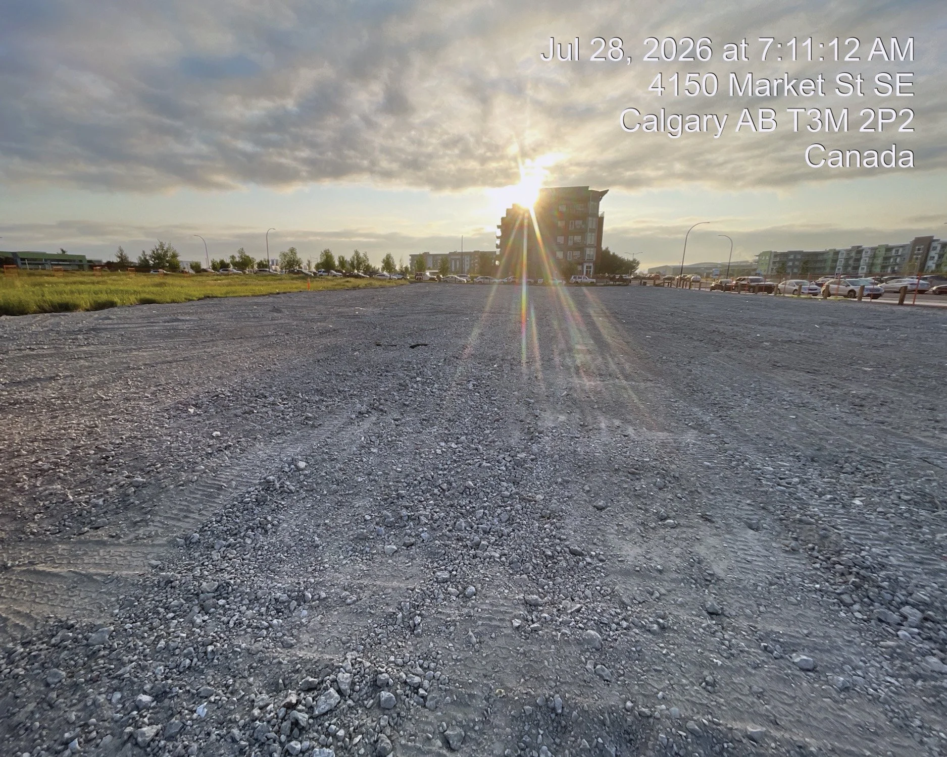 Ground post-ground leveling work