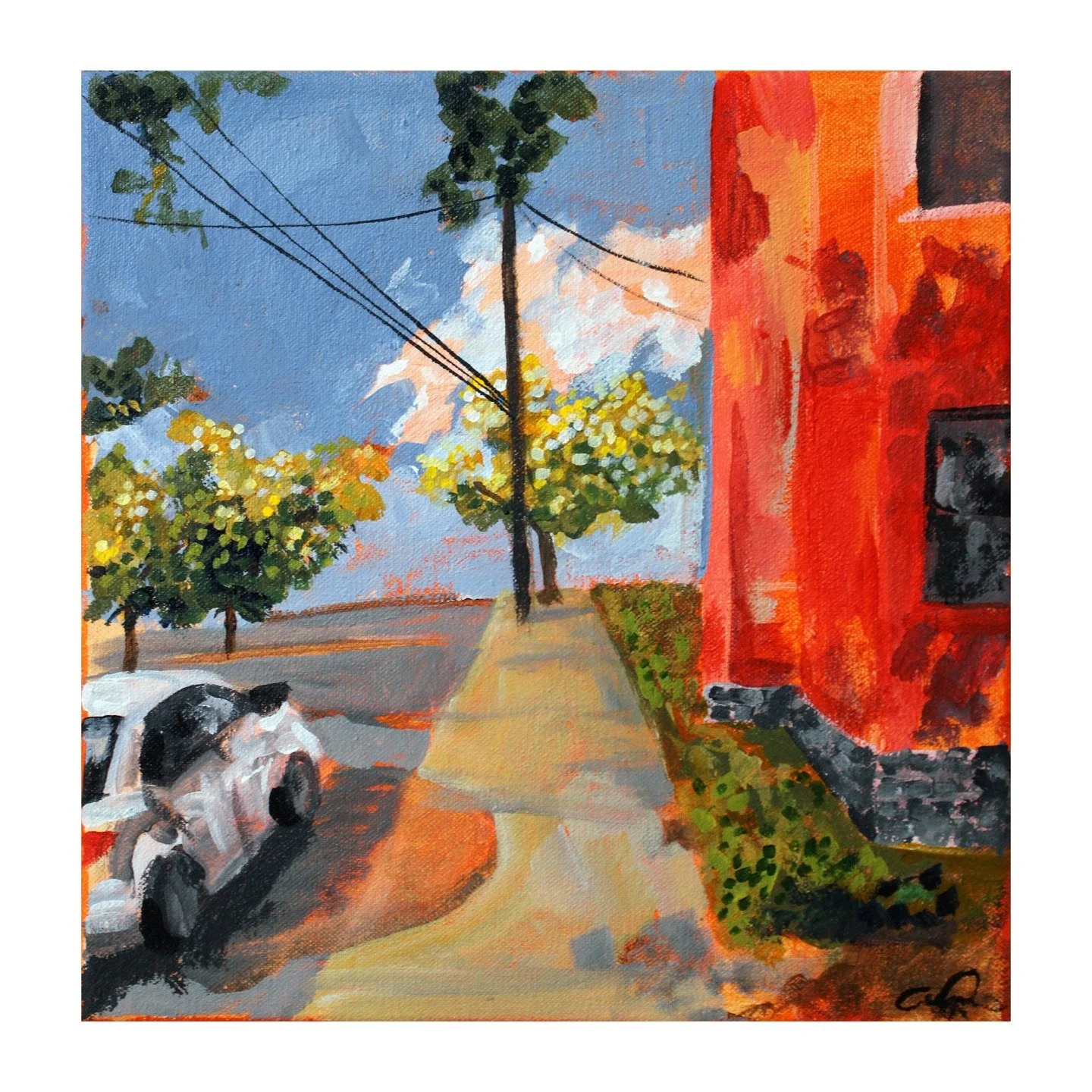 &quot;A Street on Munjoy Hill&quot; find it at Novel in Portland 
.
.
.
.
#oldport #portlandmaine #maineartist #paintersofinstagram #artists #acrylicpainting #impressionism #acrylicart #traditionalart #painter #canvaspainting #galleryartist #artdaily