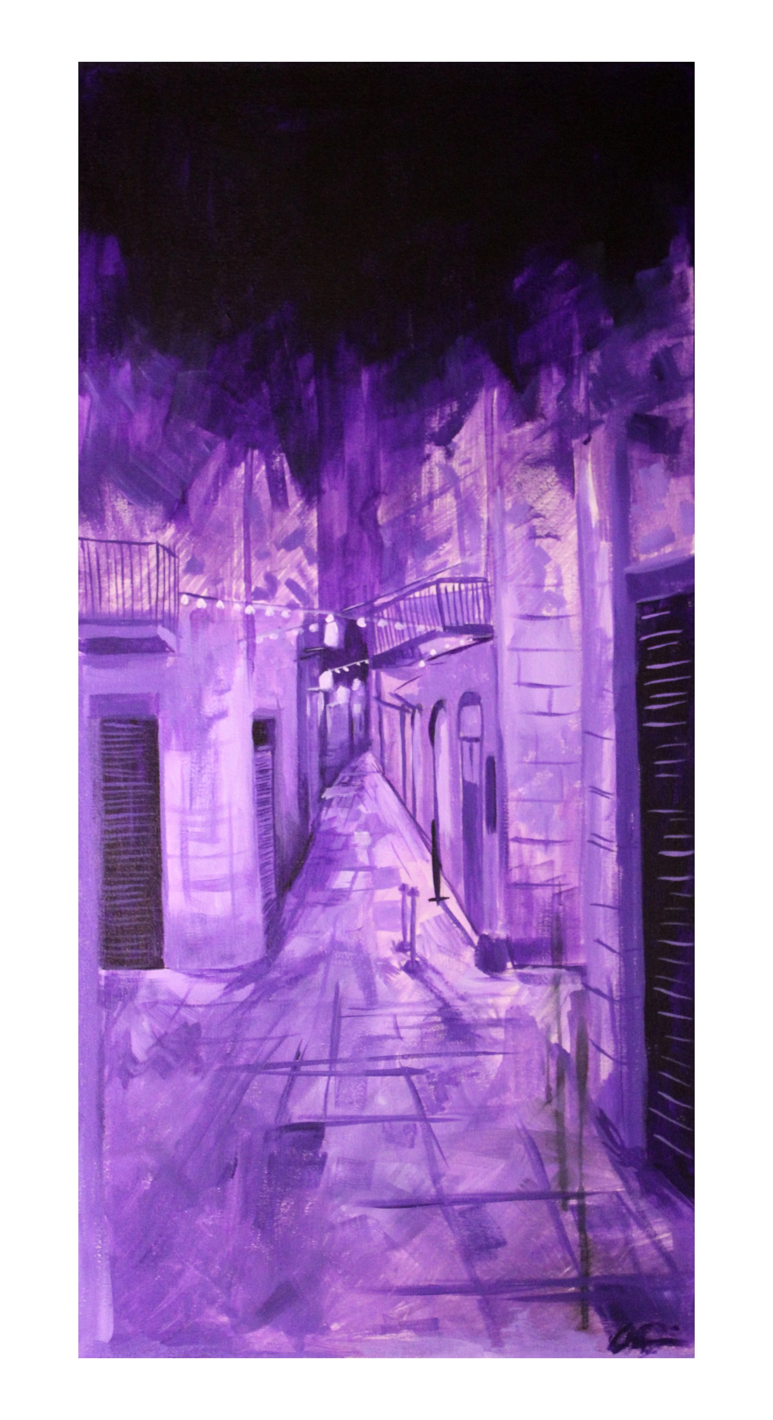 SOLD,
"Alley in Spain",
acrylic on canvas, 
2023. 