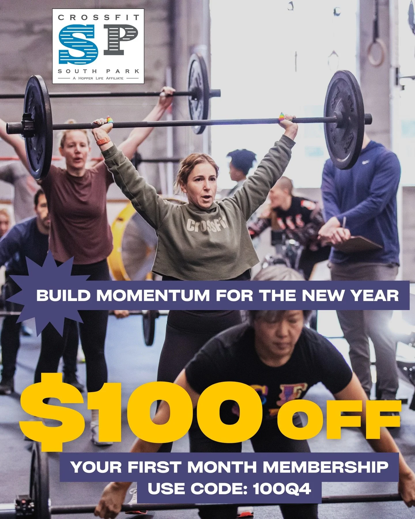 Most people slide into the holidays and lose momentum.
 This year, build it instead.

If you&rsquo;ve been waiting for the &ldquo;right time&rdquo; to start &mdash; this is it.

$100 off your first month membership.

Community. Constantly varied. Con