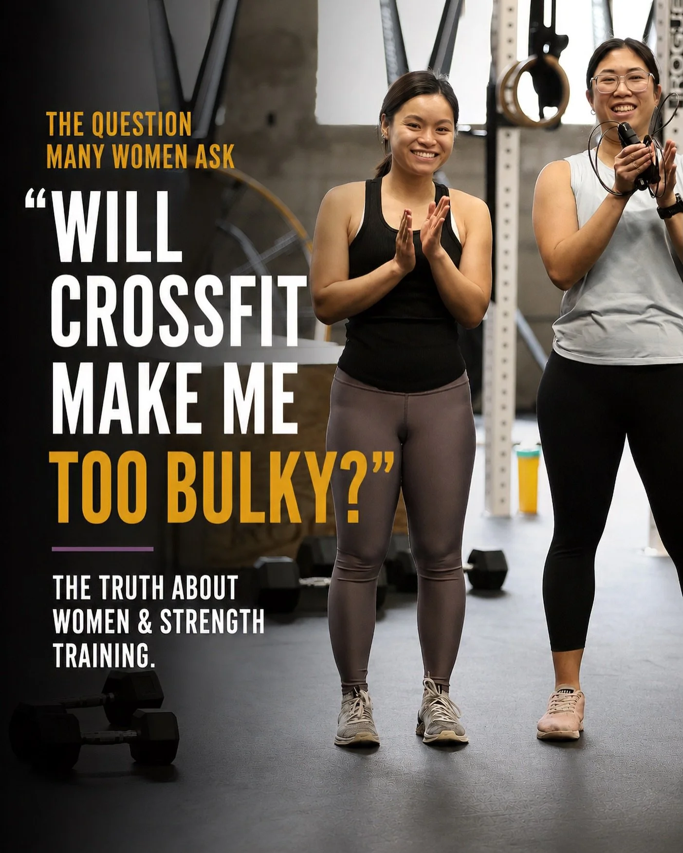 &ldquo;Will CrossFit make me too bulky?&rdquo;

It&rsquo;s one of the most common questions women ask before trying CrossFit.

The truth? Most women don&rsquo;t accidentally build large amounts of muscle. What they do build is strength, confidence, h