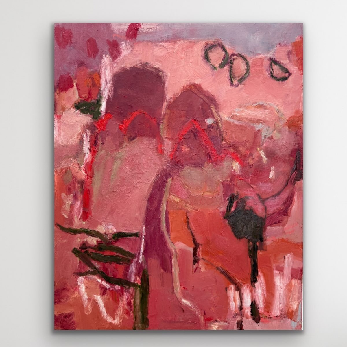 &lsquo;Somewhere in Spain&rsquo; - behind quiet walls and sunlit corners, a story unfolds in red.

New work on the wall - oil on 24&rdquo;x18&rdquo; stretched gallery canvas 
.
#abstract landscape #red #rememberingspain #gesturalabstraction