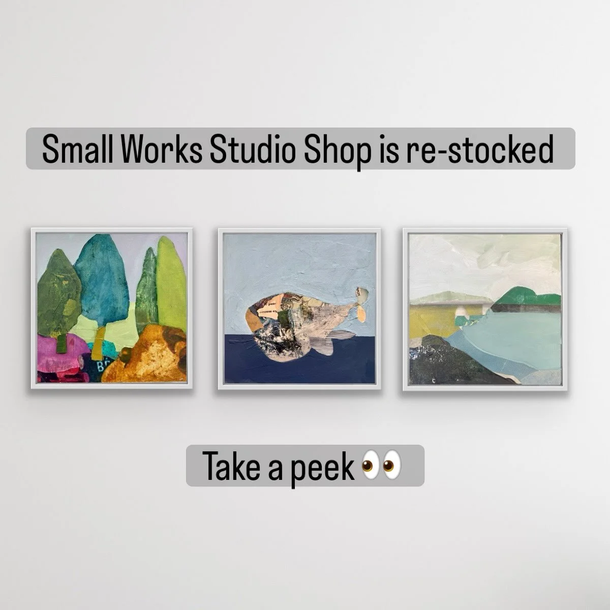 The small works studio shop is finally restocked! ✨

These wee paintings and studies are part of my everyday studio practice - little explorations created alongside my larger works. They&rsquo;re a wonderful way to start (or add to) an original art c