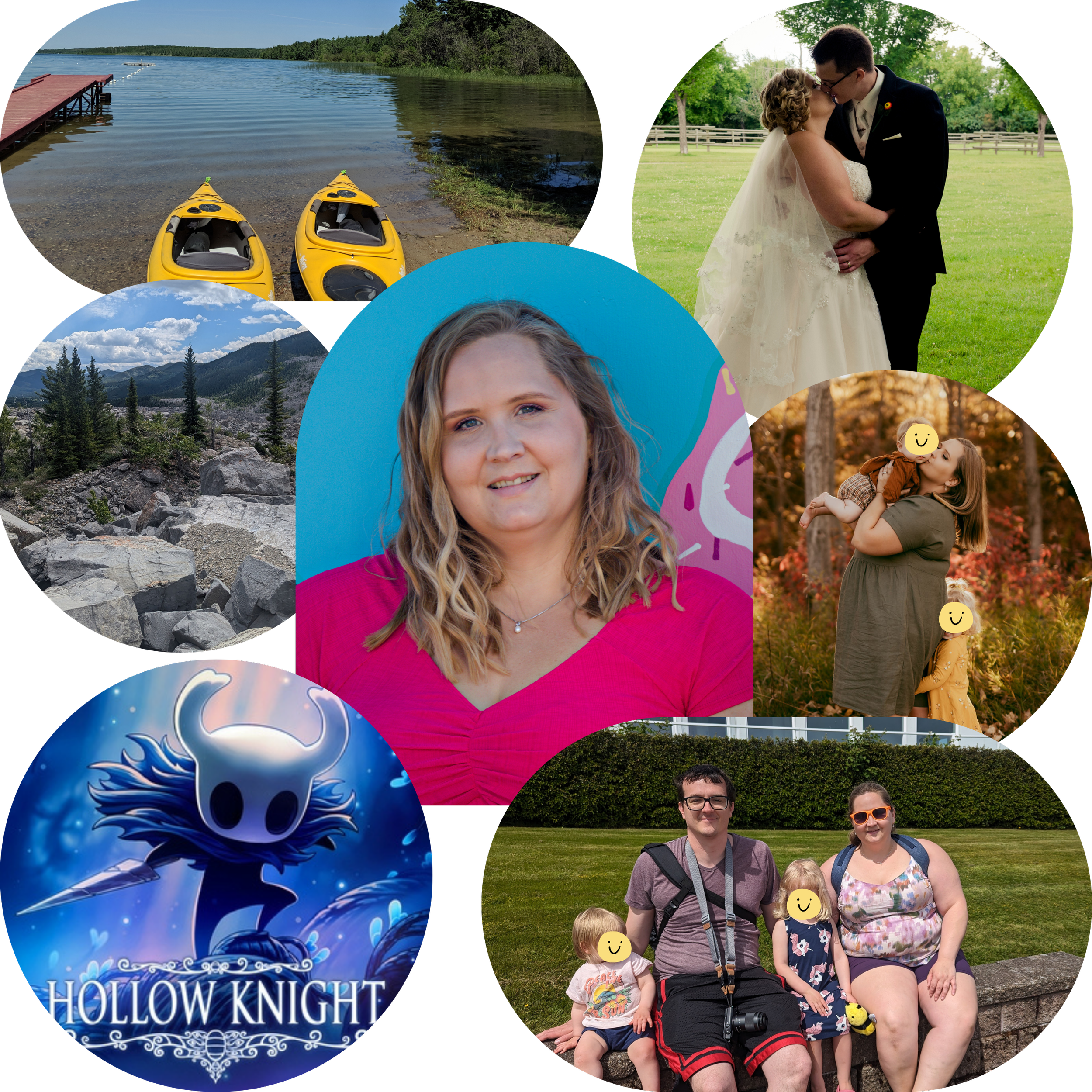 Christina, a follow-through coach, with her kids and family in Alberta Canada