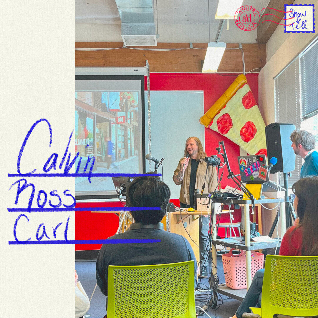 Earlier this month, PSUGD Show &amp; Tell welcomed Calvin Ross Carl @calvinrosscarl. Calvin is a long-time friend of the department and creative director at @weareparliment! Keep an eye on the @psugd account information on upcoming Show &amp; Tell gu