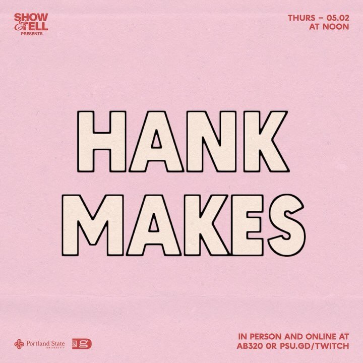 Show &amp; Tell welcomes HANK MAKES! ( @hank_makes )

Are you just having lunch, but wish you were having a side of DESIGN KNOWLEDGE with it??? Good news! Our friends over at ~Show &amp; Tell~ are back again to fill you full of wisdom with another ta