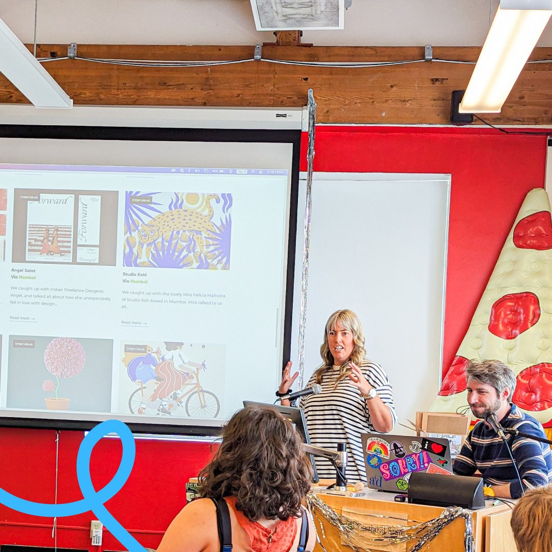 Last Thursday the wonderful @frankieratford came in to speak to Rodeo Studio! Frankie is the founder and creative director at @thedesignkids , a program that helps student designers and graduates find connections in the design industry. 

🌟Thank you