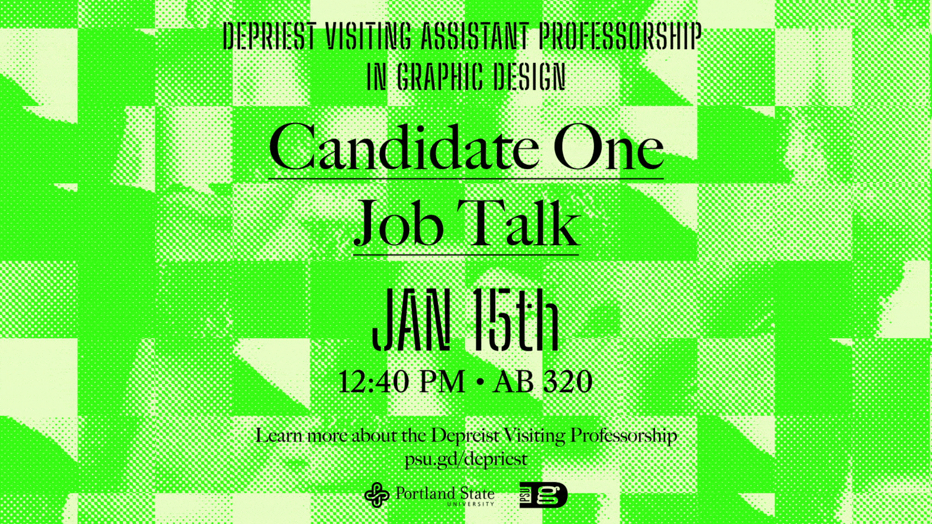 Candidate One Job Talk
