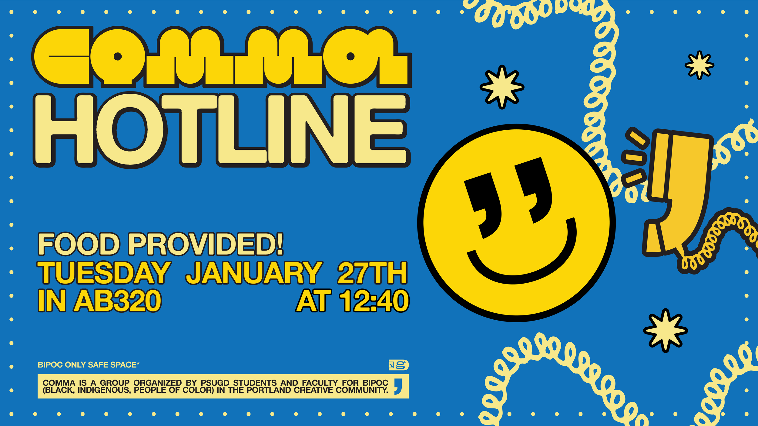 Join COMMA for our first meeting of the term on Jan. 27th!