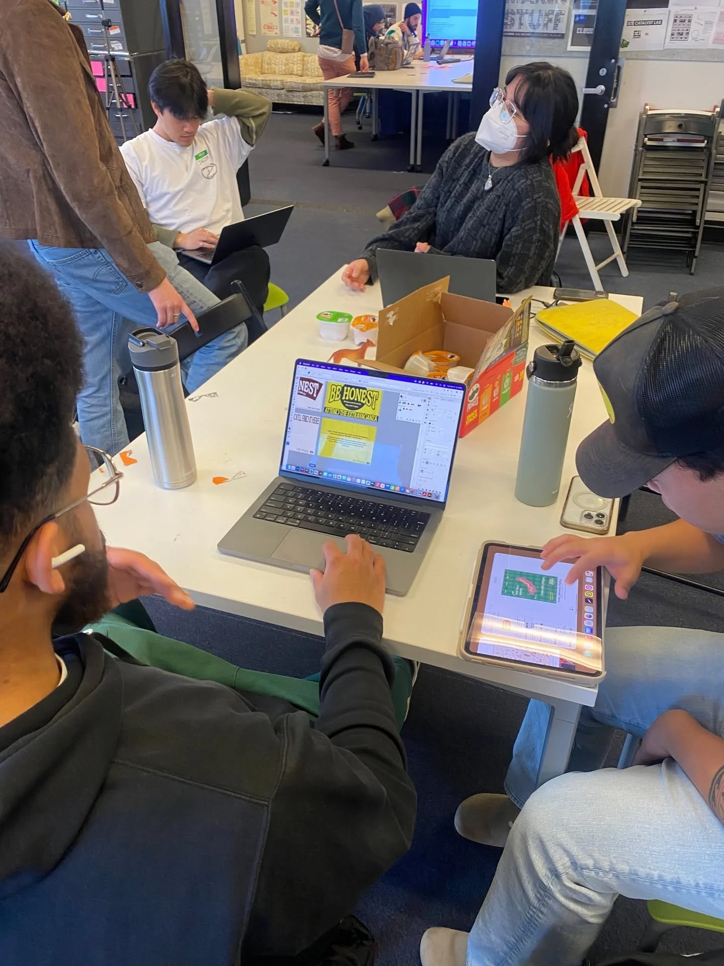 Behind the scenes of the fabulous amazing team working on the BeHonest branding for this year!!!

Shout out to Emanuel, Haley, Eli, Timothy, and Donovan! 
They truly came together as a team and did a fantastic job of pitching concepts and bringing th