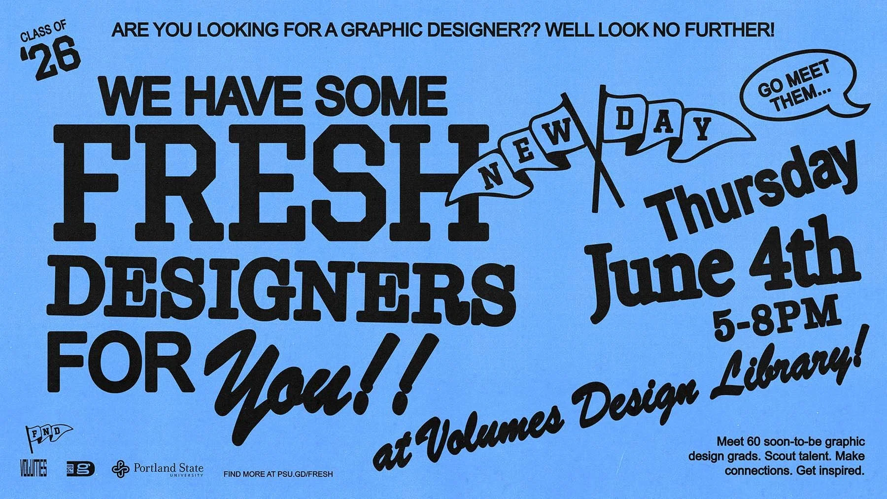 It’s time for FRESH 2026, the PSUGD Senior Portfolio Show!