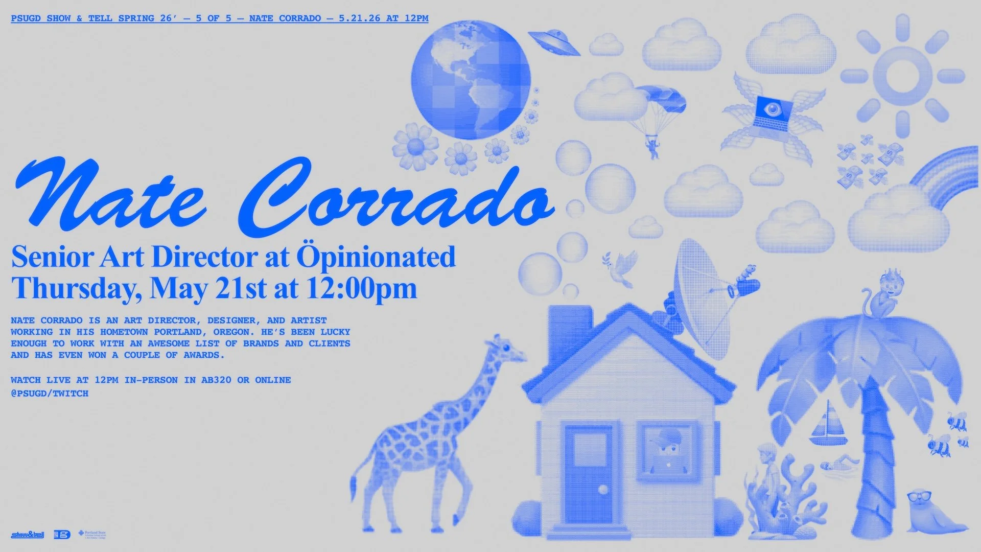 Show &amp; Tell: Nate Corrado, Senior Art Director at Öpinionated (and our last ever lecture in the old Art Building!)