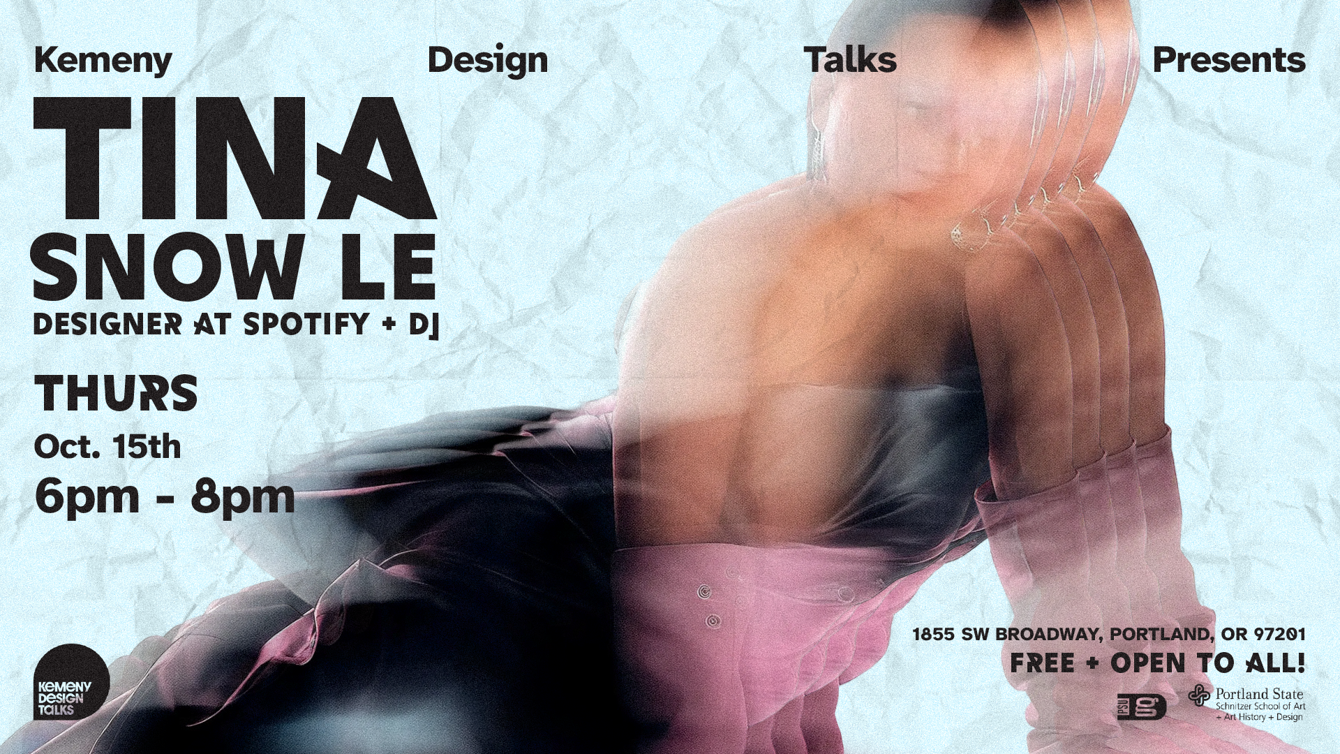 October 15th! Kemeny Design Talks Presents: Tina Snow Le