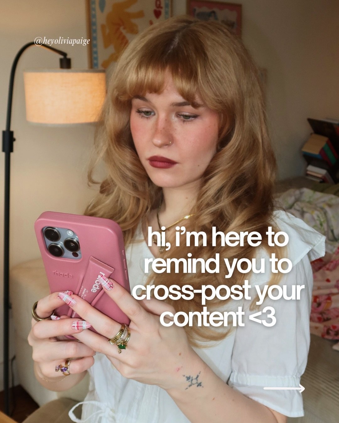 your reminder to cross-post your content because it can flop on one platform and take off on another 📲💘

three examples of my content on IG, tiktok, and youtube shorts 

so girl you better start utilizing youtube shorts, pinterest, and even linkedi