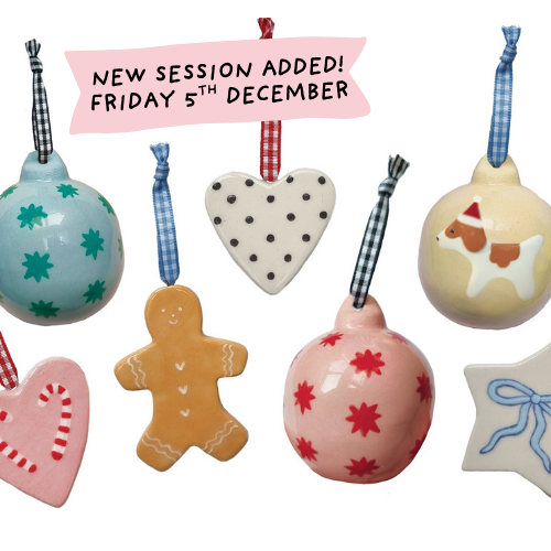 Ceramic Christmas Decoration Painting Workshops - Snowfox Ceramics