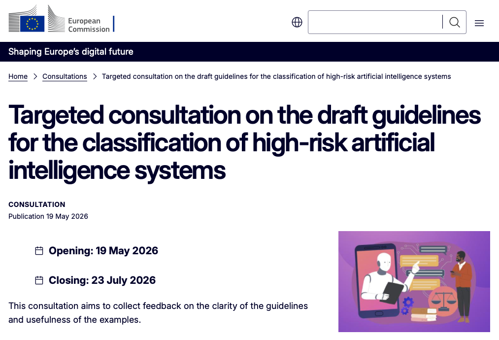 EU AI Act Article 6 Stakeholder Consultation