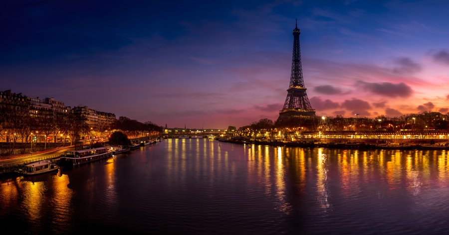 Ian Borthwick, Eiffel Panorama , 2020
The emblematic Parisian tower, as seen from Bir Hakeim Bridge, at dawn. No matter what angle I approach the Eiffel Tower from, it always represents a challenge, either visually or technically. To render its gr