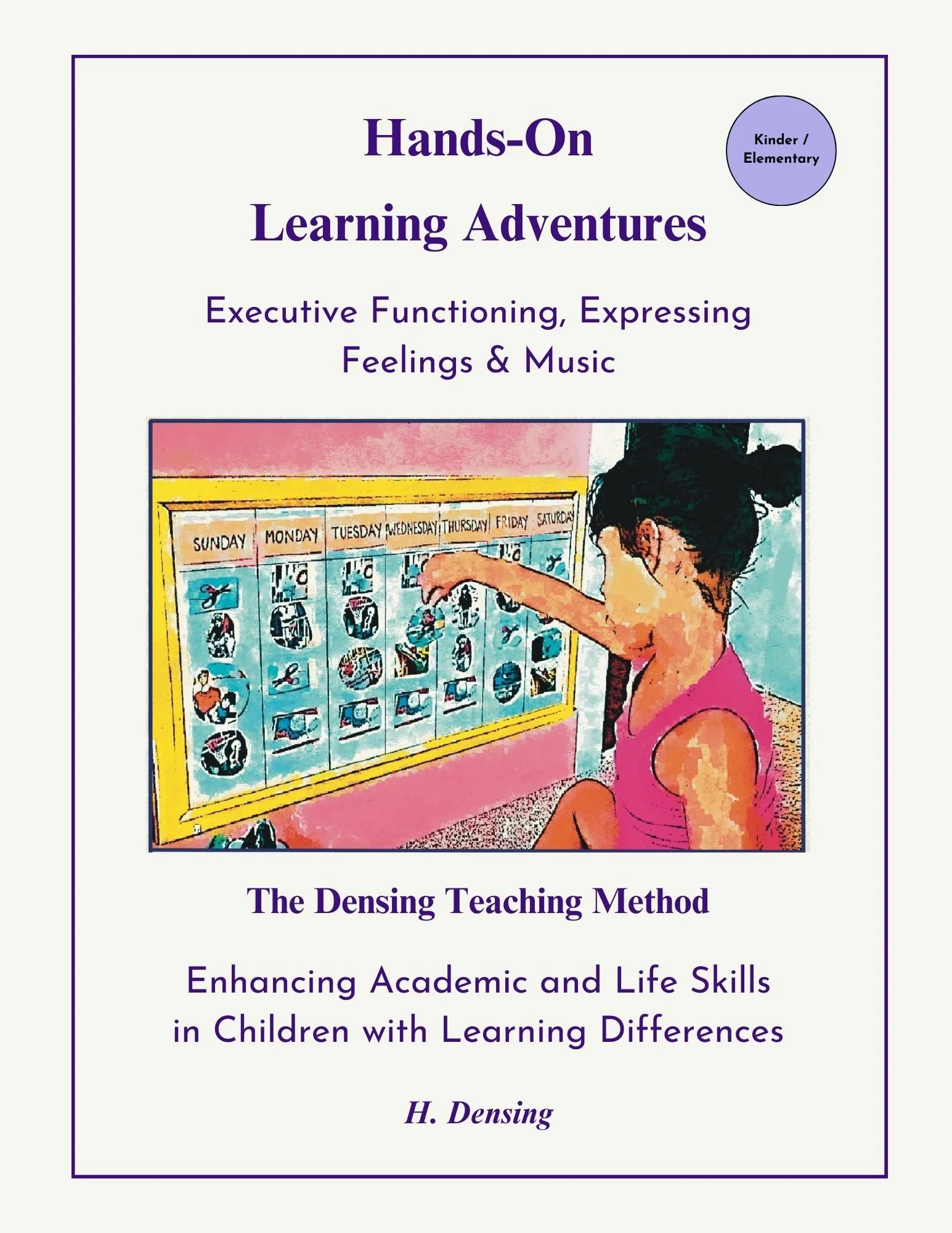 Educational book cover for kids focusing on executive functioning and expressing feelings through hands-on activities