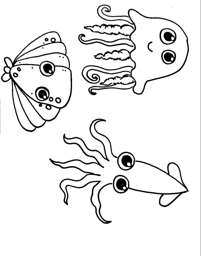 Book 5: Ocean Animals Coloring Templates