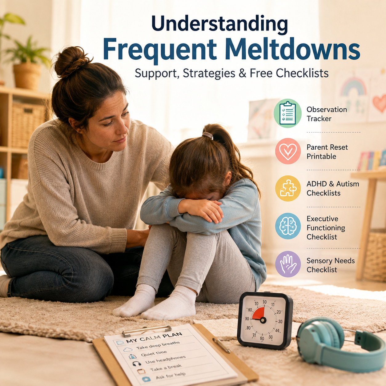 Why Does My Child Have So Many Meltdowns? Signs, Support, and Free Checklists